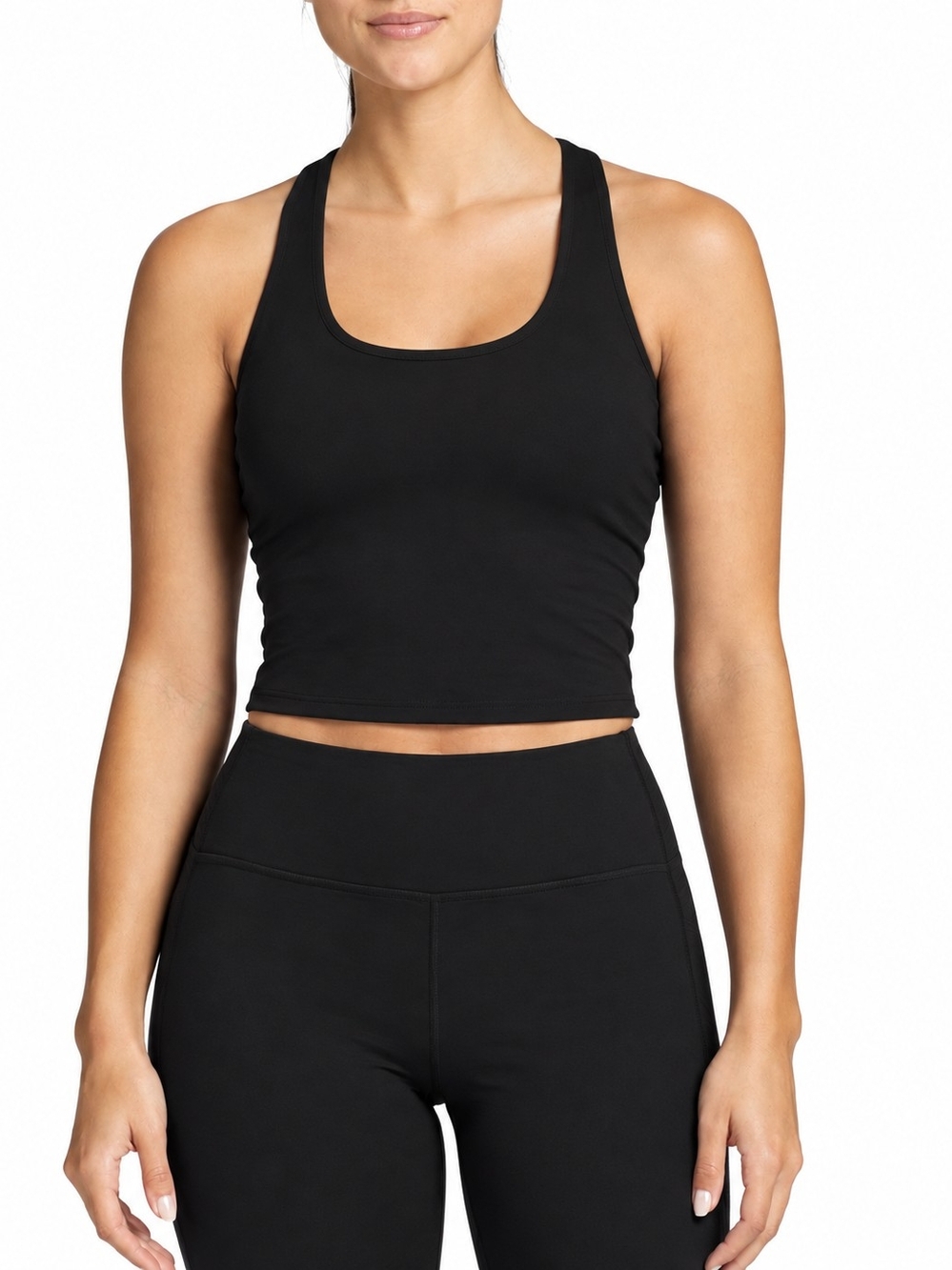 >DSG< Black Racerback Crop Tank